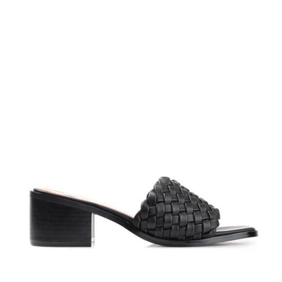 NEW Journee Collection Fylicia Heeled Sandals In Vegan Leather Black Size 12M - Picture 2 of 6